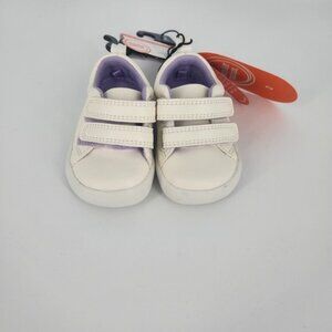 Wonder Nation Unisex Baby Two-Strap Adaptive Shoes White Purple Size 2 NWT
